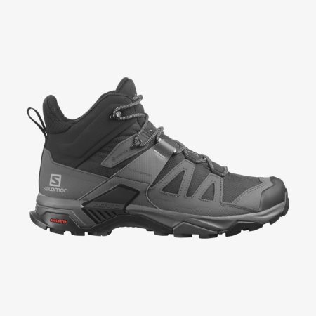 Salomon X ULTRA 4 MID WIDE GORE-TEX Mens Hiking Boots Black UK FWOL